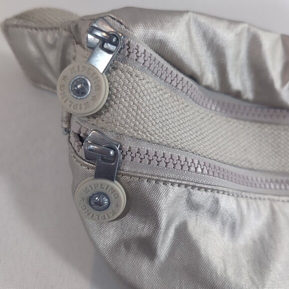 Kipling Fanny Pack Waist Belt Bag Metallic Gold Beige Unisex AC-7621-0LT Travel - Picture 2 of 15